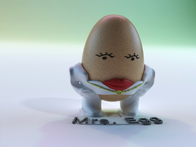 The Egg Family: Mrs. Egg 3D Print 17594