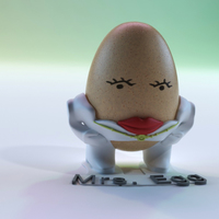 Small The Egg Family: Mrs. Egg 3D Printing 17594