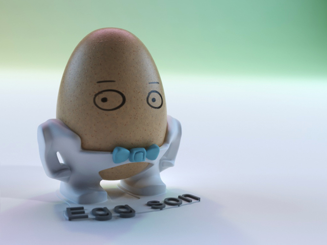 The Egg Family: all four 3D Print 17605