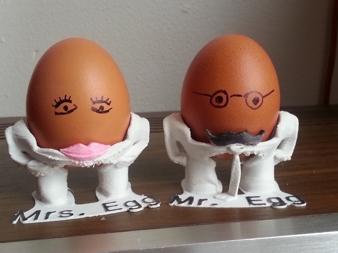 The Egg Family: all four 3D Print 17606