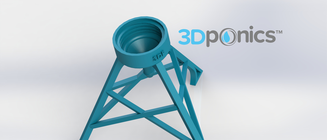 Bottle Stand - 3Dponics Non-Circulating Hydroponics 3D Print 17621