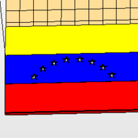 Small Multi part Venezuelan Flag  3D Printing 177608