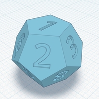 Small Dice 12 sides 3D Printing 177659
