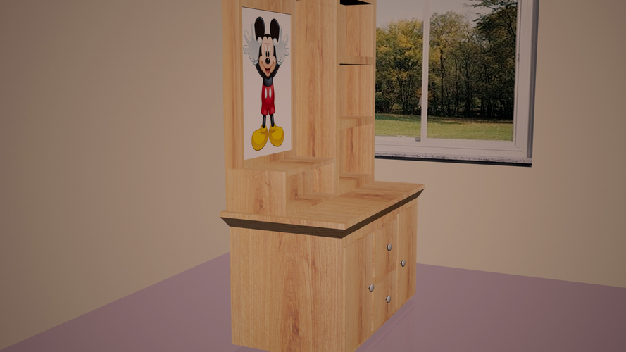 Wooden Dressing Table 3D Print 178170 Wooden Dressing Table 3D Print 178170