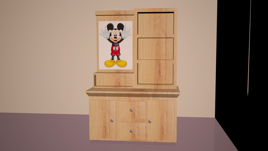 Wooden Dressing Table 3D Print 178171 Wooden Dressing Table 3D Print 178171
