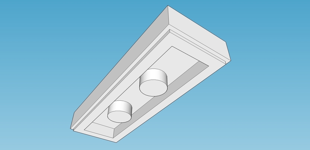 LEGO Brick-1X3-F 3D Print 178329 LEGO Brick-1X3-F 3D Print 178329