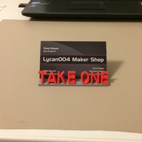Small "Take One" - Business Card Holder 3D Printing 178368