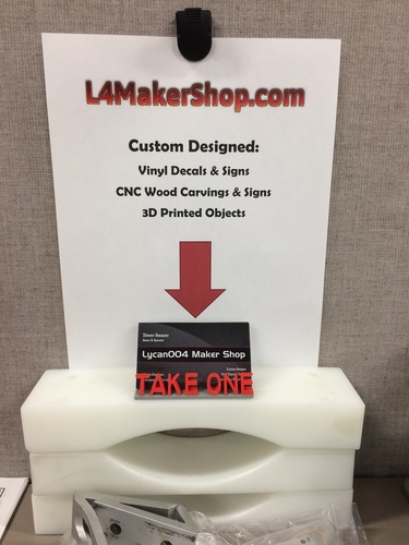 "Take One" - Business Card Holder 3D Print 178369