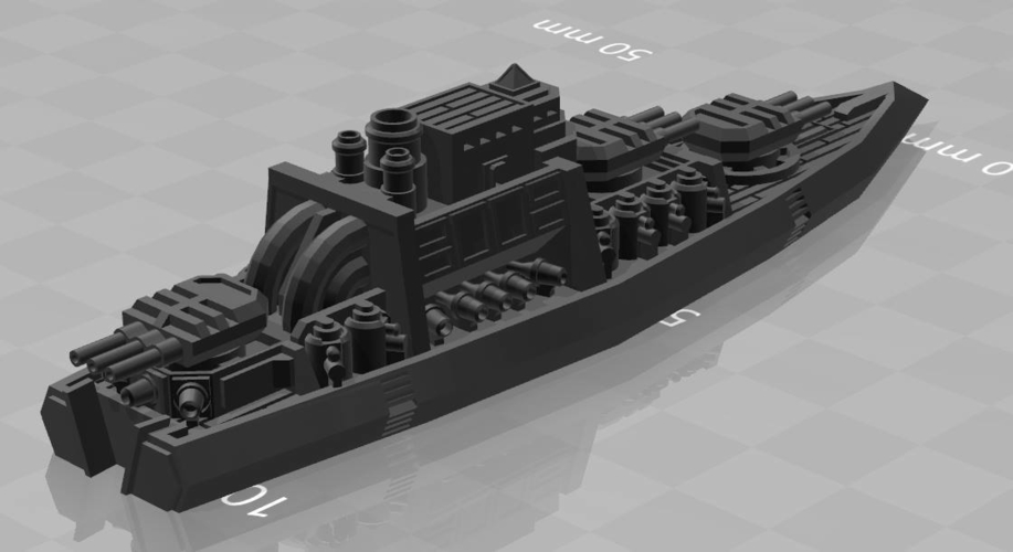 Lodbrok Class Battleship 3D Print 178382 Lodbrok Class Battleship 3D Print 178382