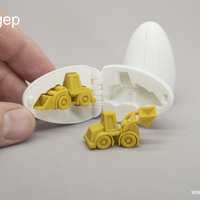 Small Surprise Egg #3 - Tiny Wheel Loader Toy 3D Printing 178403