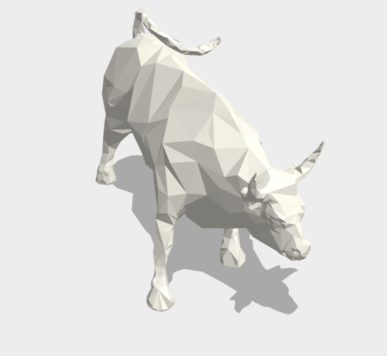 Low Poly: Wall Street Charging Bull 3D Print 178488