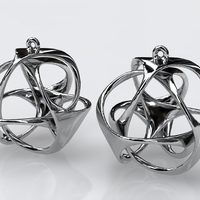 Small Triloop Earrings 3D Printing 17851