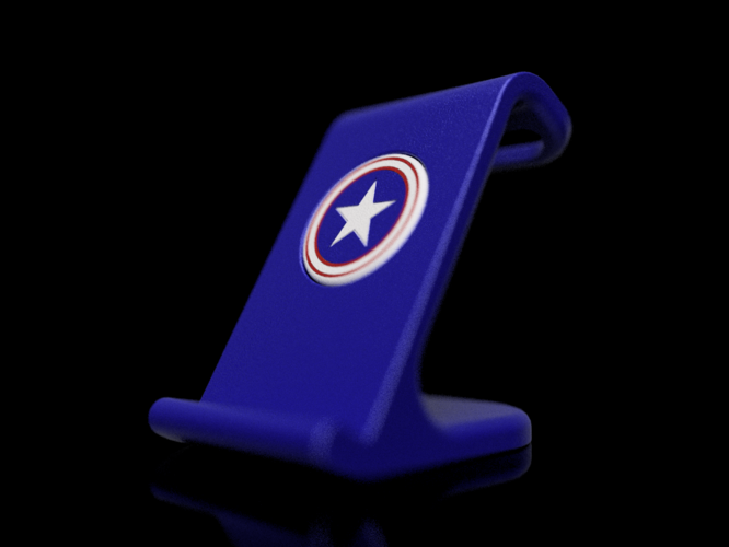 $10 IPhoneX Wireless Charging Stand - Captain America 3D Print 178878 $10 IPhoneX Wireless Charging Stand - Captain America 3D Print 178878