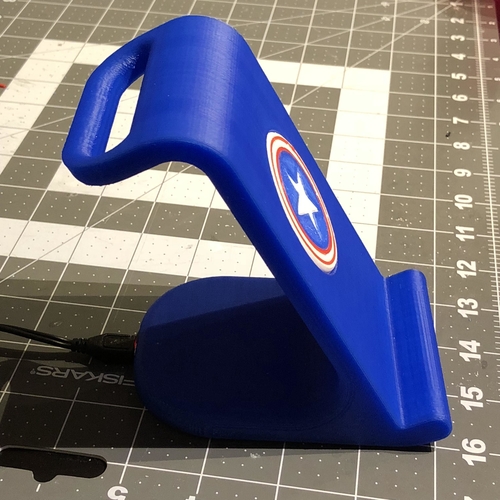 $10 IPhoneX Wireless Charging Stand - Captain America 3D Print 178879 $10 IPhoneX Wireless Charging Stand - Captain America 3D Print 178879