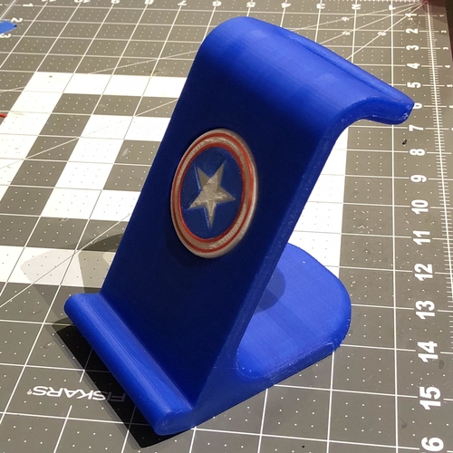 $10 IPhoneX Wireless Charging Stand - Captain America 3D Print 178881 $10 IPhoneX Wireless Charging Stand - Captain America 3D Print 178881