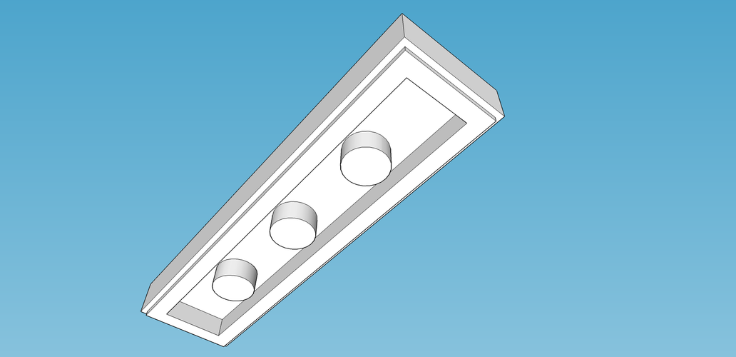 LEGO Brick-1X4-F 3D Print 178983 LEGO Brick-1X4-F 3D Print 178983