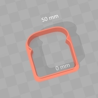 Small Cookie / Egg Cutter - Bread Loaf Slice 3D Printing 180280