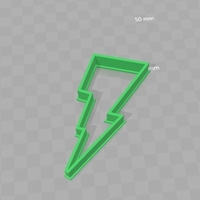 Small Cookie Cutter - Gatorade Lightning Bolt 3D Printing 180288