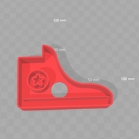 Small Cookie Cutter - Converse Shoe 3D Printing 180291