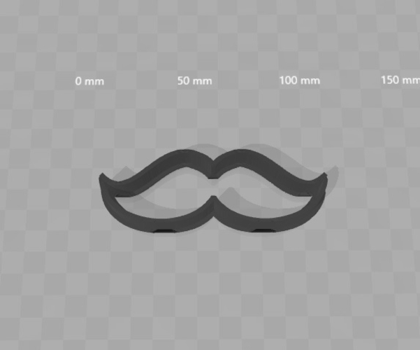 Cookie Cutter - Movember Moustache  3D Print 180302