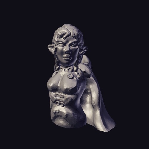 Elf Street Mage Bust 3D Print 18039