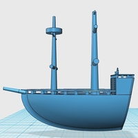 Small Pirate Ship 3D Printing 180470