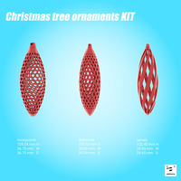 Small Christmas tree ornaments kit 3D Printing 180508
