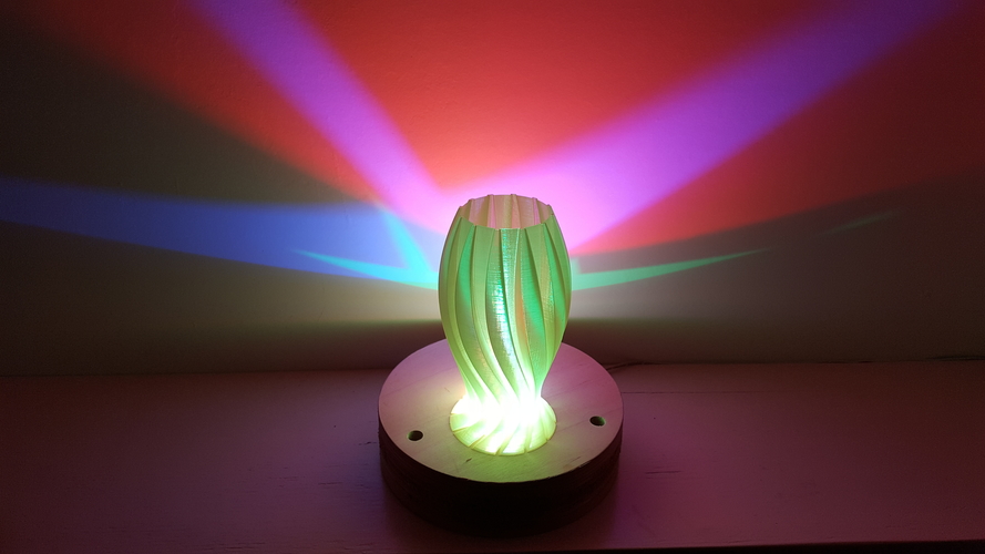 Wave Carved lamp 3D Print 180655