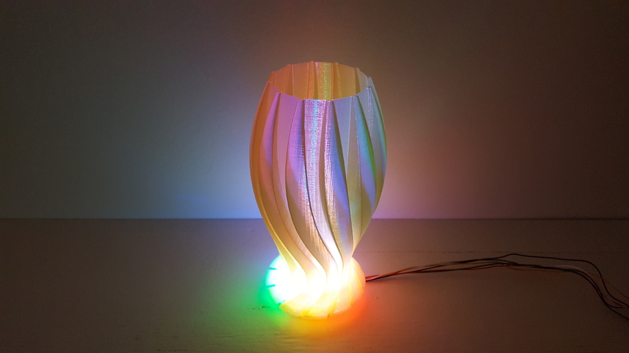 Wave Carved lamp 3D Print 180663