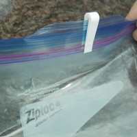Small Ziploc Bag Zipper freezer with longer lip 3D Printing 180791