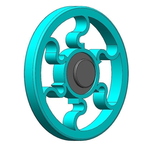 Round Fidget Spinner  3D Print 180931