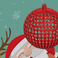 Small CHRISTMAS TREE BALL------CUSTOMIZABLE 3D Printing 181151