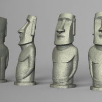 Small Moai statue  Easter Island  3D Printing 181215