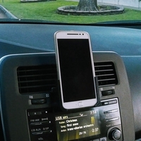 Small Moto G4/G4+ phone holder with car CD player adapter 3D Printing 181275