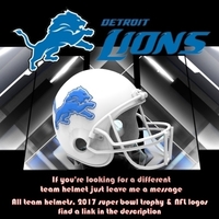 Small Detroit Lions Football Helmet 3D Printing 181519