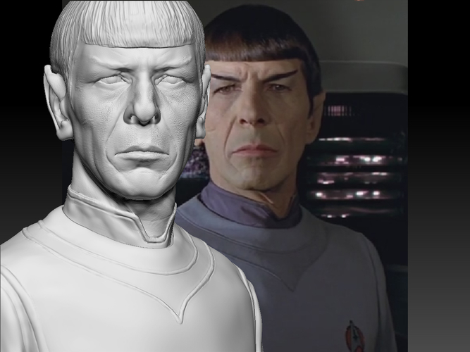 Star Trek Mr. Spock bust. Leonard Nimoy 3D Print 181710