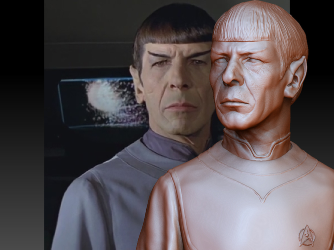 Star Trek Mr. Spock bust. Leonard Nimoy 3D Print 181715