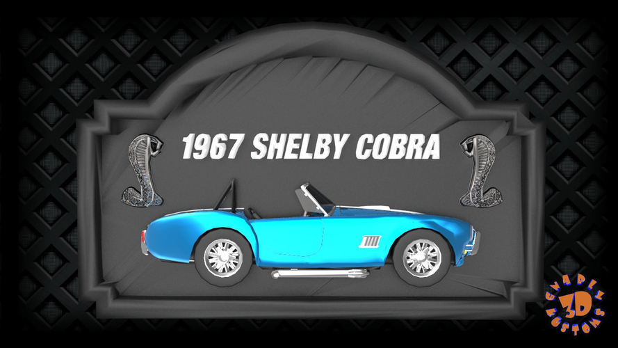 1967 Shelby Cobra Sign 3D Print 182220 1967 Shelby Cobra Sign 3D Print 182220
