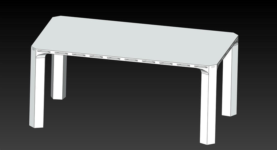 160mm Long x 90mm Wide x 70mm Tall Table1 3D Print 182486
