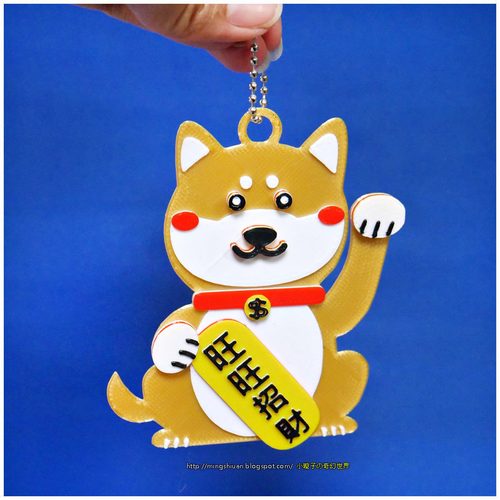 2018 HAPPY CHINESE NEW YEAR-YEAR OF The Dog Keychain / Magnets 3D Print 183219