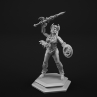 Small Warrior princess 3D Printing 183692