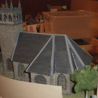 Small SCALEPRINT St Trinians Church part 1 windows castleations door f 3D Printing 183888
