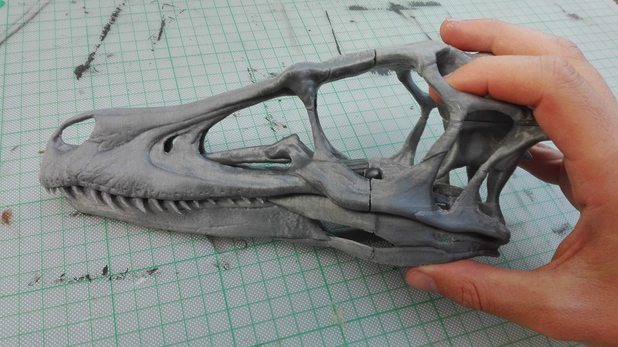 Full size Velociraptor skull 3D Print 183923 Full size Velociraptor skull 3D Print 183923