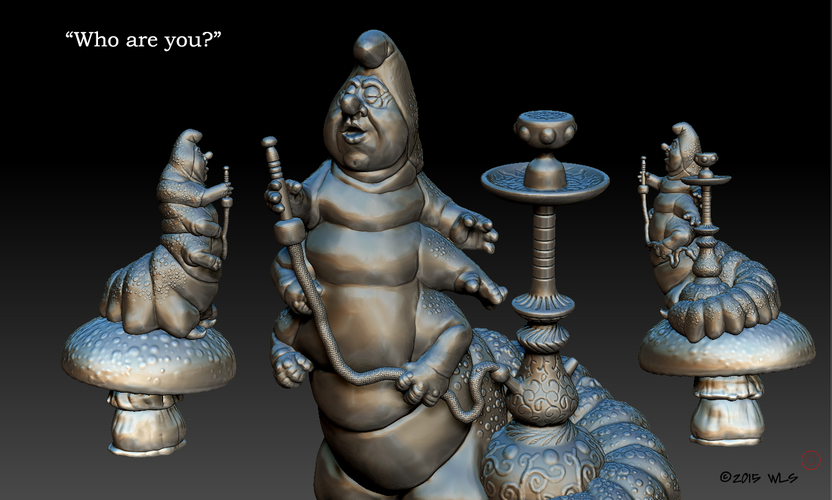 Who Are You? Alice In Wonderland Caterpillar 3D Print 183961 Who Are You? Alice In Wonderland Caterpillar 3D Print 183961