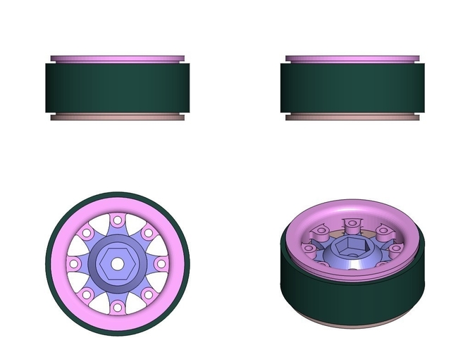 1.9" Beadlock Wheels Rims Scaler Crawler Trucks Cars 3D Print 183981 1.9" Beadlock Wheels Rims Scaler Crawler Trucks Cars 3D Print 183981