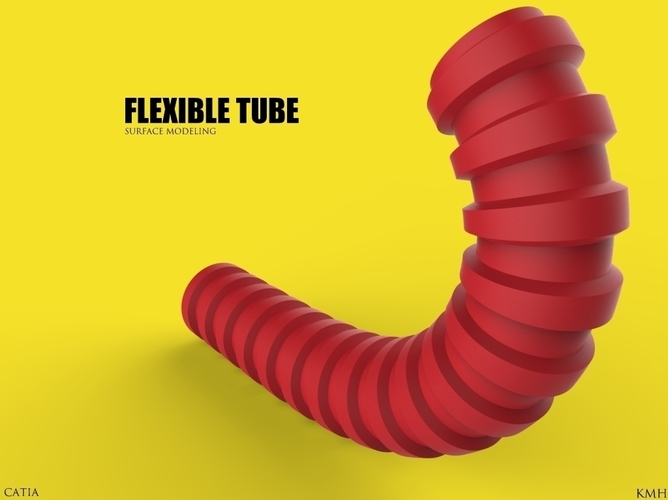 FLEXIBLE TUBE 3D MODEL FOR PRINTING 3D Print 184038 FLEXIBLE TUBE 3D MODEL FOR PRINTING 3D Print 184038