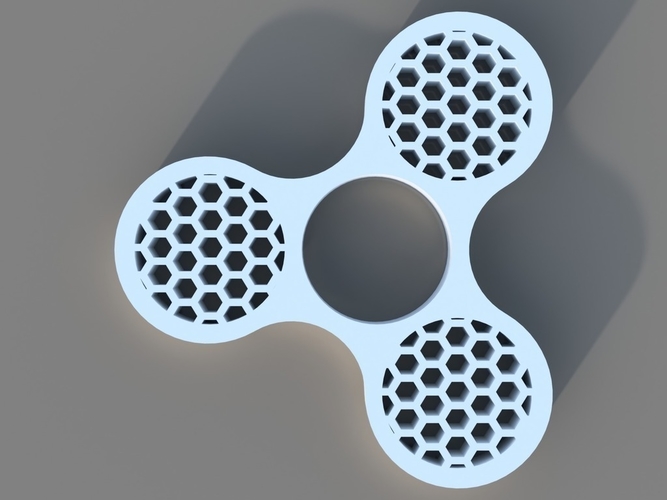 Honey Comb Fidget Spinner 3D Print 184238 Honey Comb Fidget Spinner 3D Print 184238