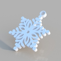 Small Snowflake Ornament 3D Printing 184243