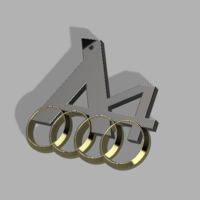 Small Audi A4 Logo 3D Printing 184352