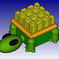 Small Turtle 3D Block Zoo 3D Printing 184444